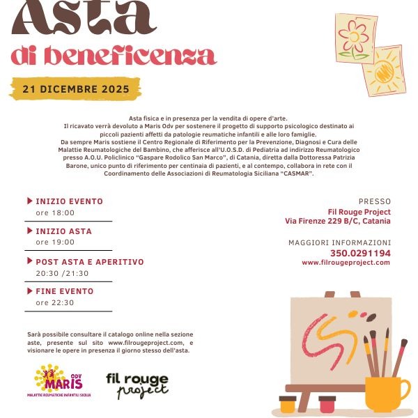 Asta di Beneficenza Fil Rouge Project per Maris Odv 